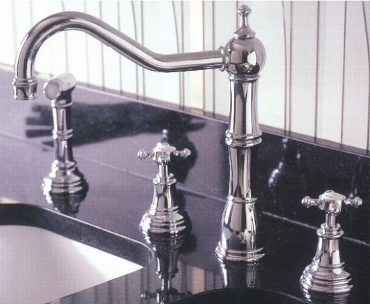 Rohl Perrin and Rowe 4-Hole Kitchen Faucet with Sidespray