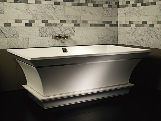 MTI Boutique Collection Intarcia Freestanding Soaker Tub with Inverted Pedestal Base
