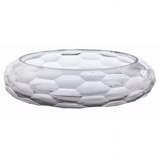 Arteriors Ice Faceted Etched/Polished Glass Bowl