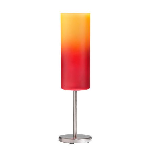 Dainolite Table Lamp, Red / Orange Glass